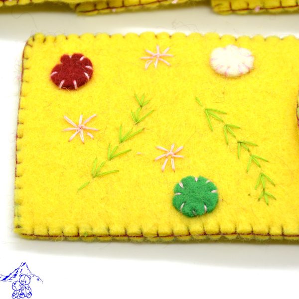 Handmade Felt Mobile Cover | Yellow Mobile Cover - Image 3
