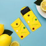 Handmade Felt Mobile Cover | Yellow Mobile Cover