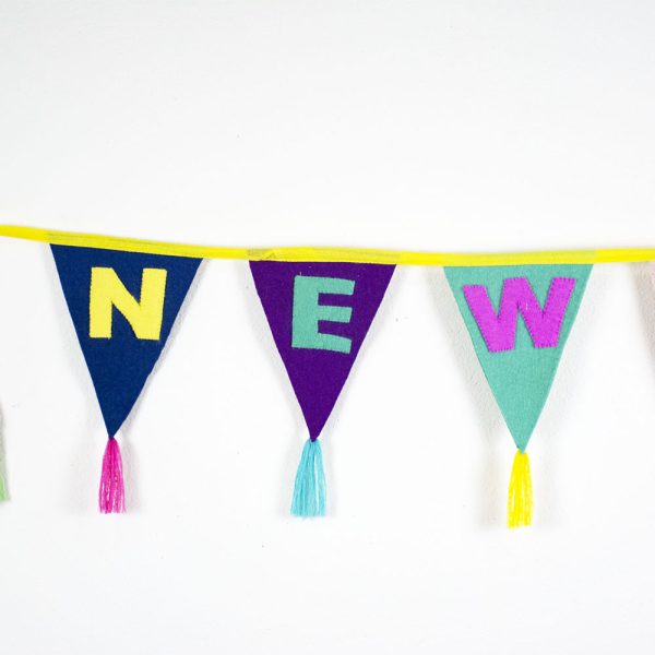 Happy New Year Felt Bunting Garland | New Year Decoration - Image 3